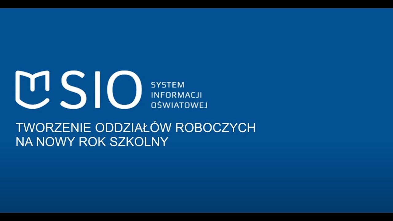 NOWA funkcjonalność w SIO – możliwość tworzenia oddziałów roboczych na nowy rok szkolny