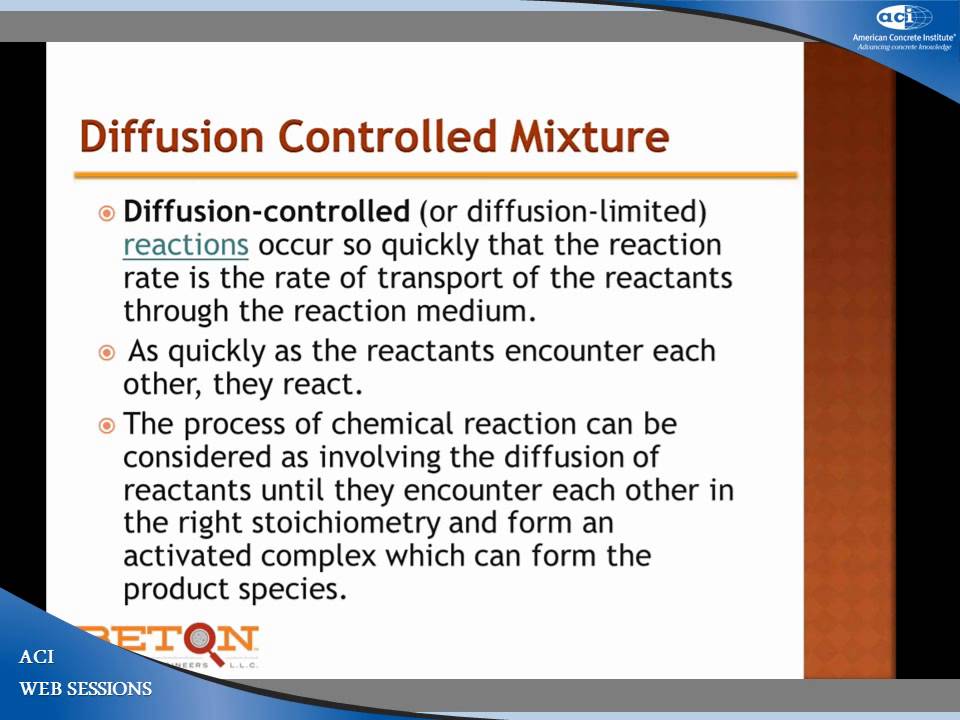 Reaction Kinetics as Applied to Concrete Mixtures