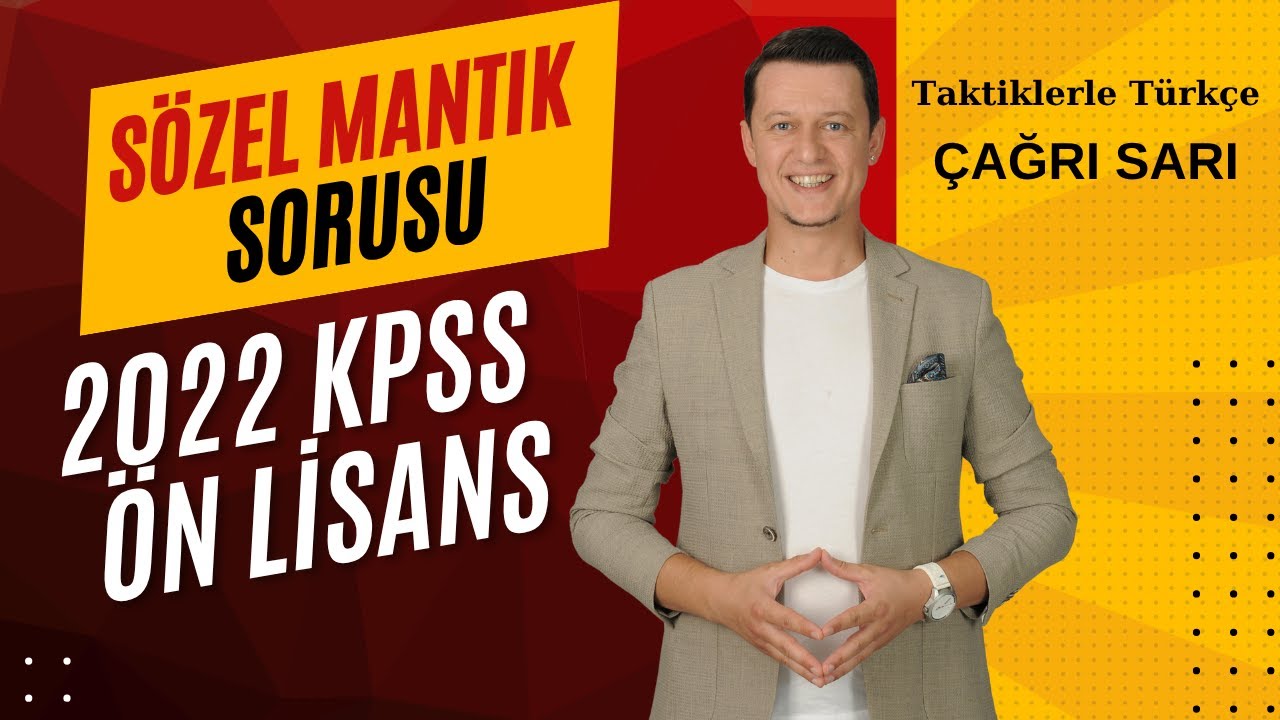 2022 KPSS Ön Lisans Sözel Mantık Sorusu⚡