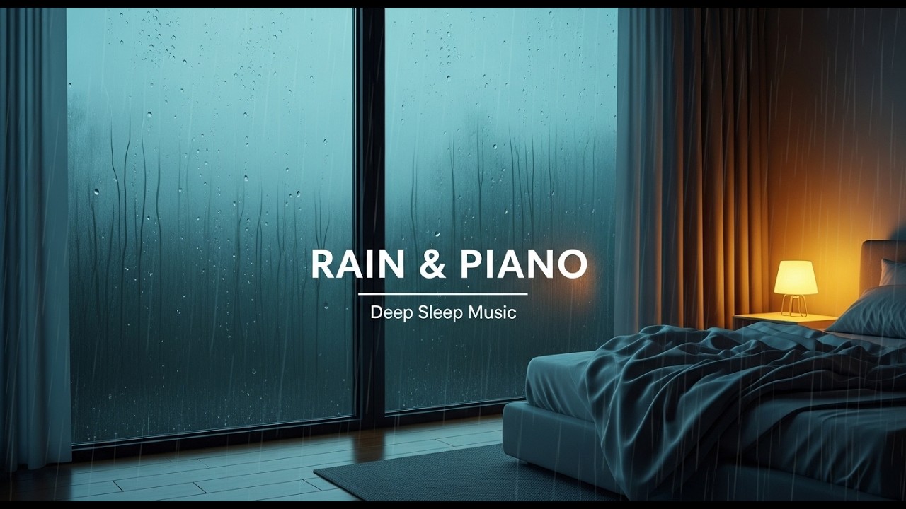 Rain Sounds & Piano Music for Deep Sleep, Stress Relief and Anxiety Calm