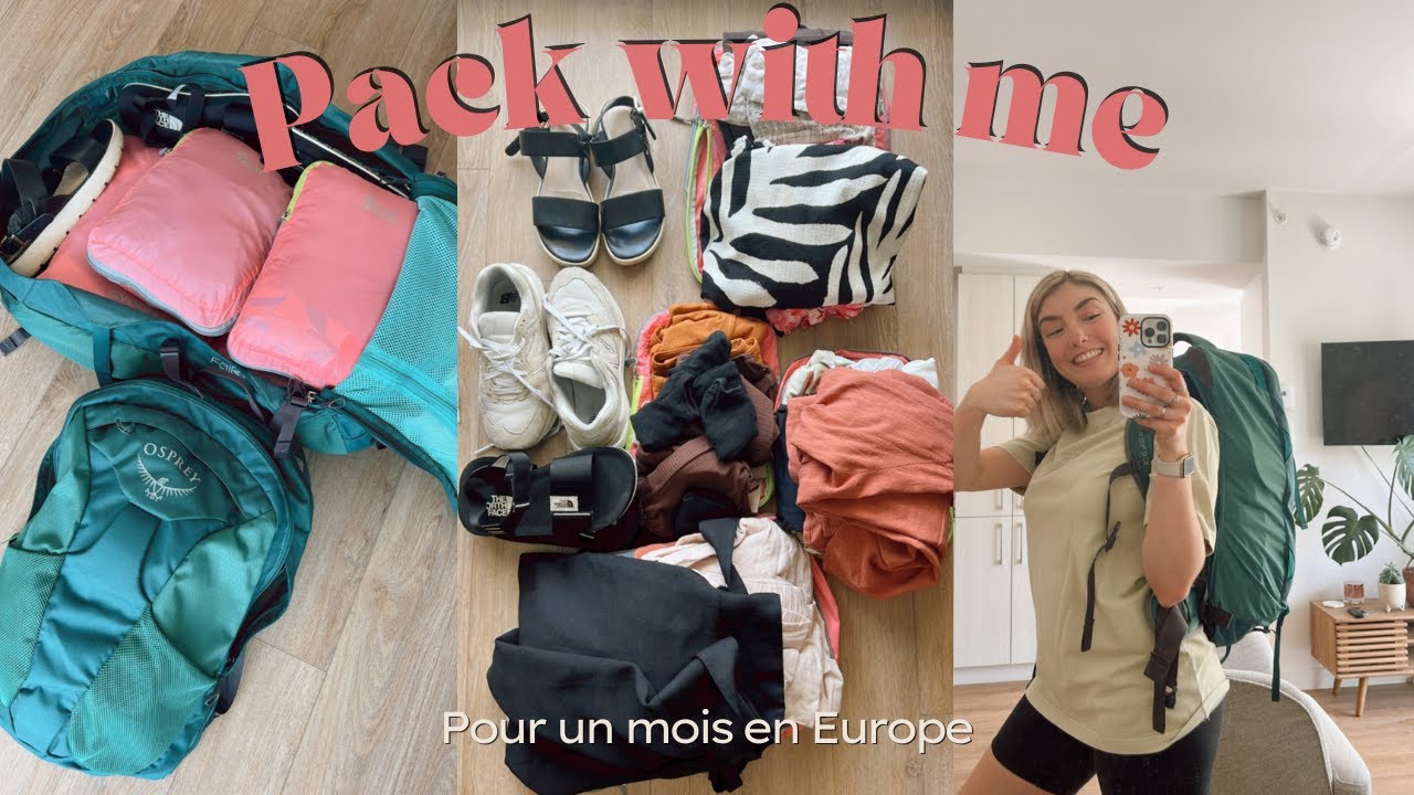 Pack with me pour mon voyage backpack en Europe ✈️