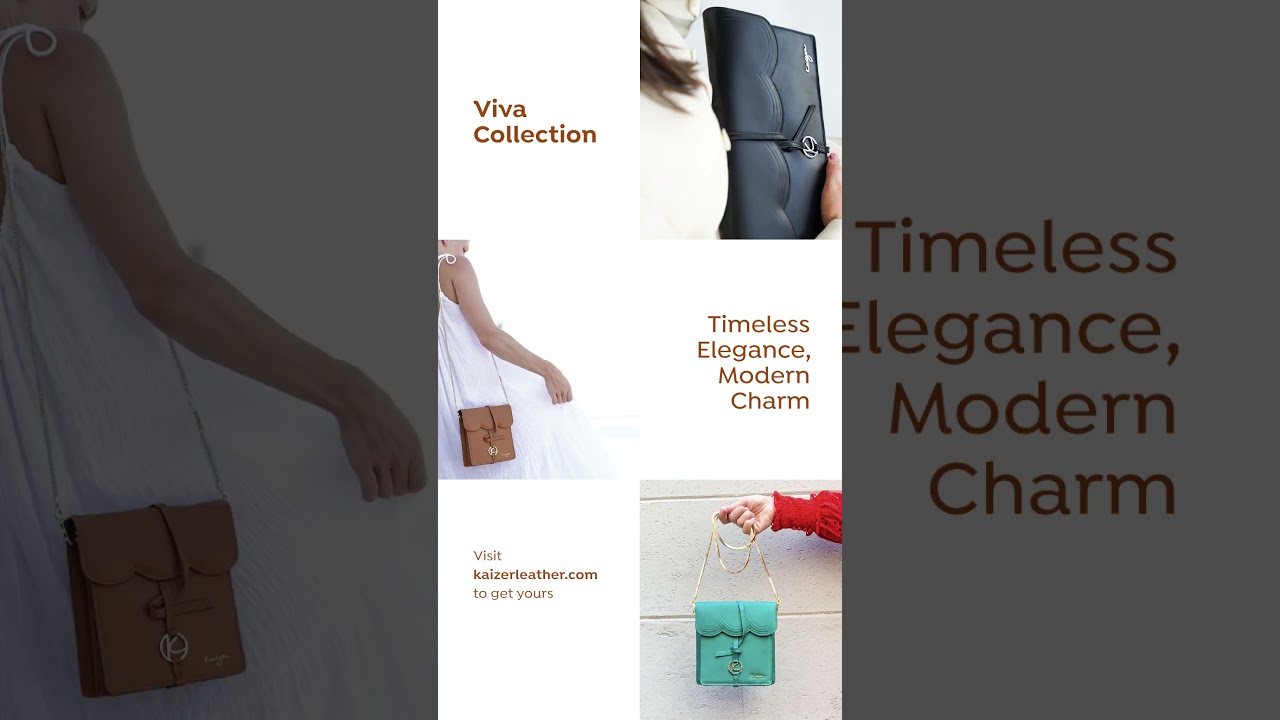 Kaizer leather I Bags and accessories in pure Italian leather: Viva Collection 