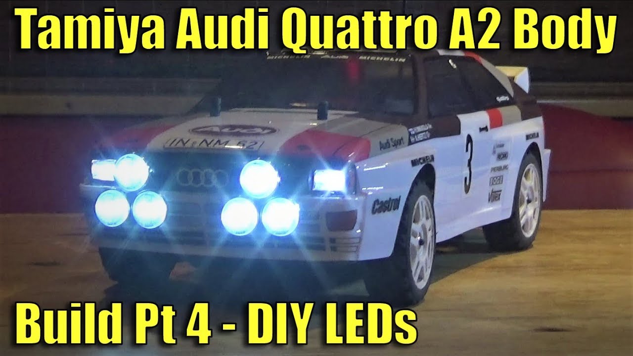 How to Fit LEDs to RC Car - Tamiya Audi Quattro A2 Body Detailing P4