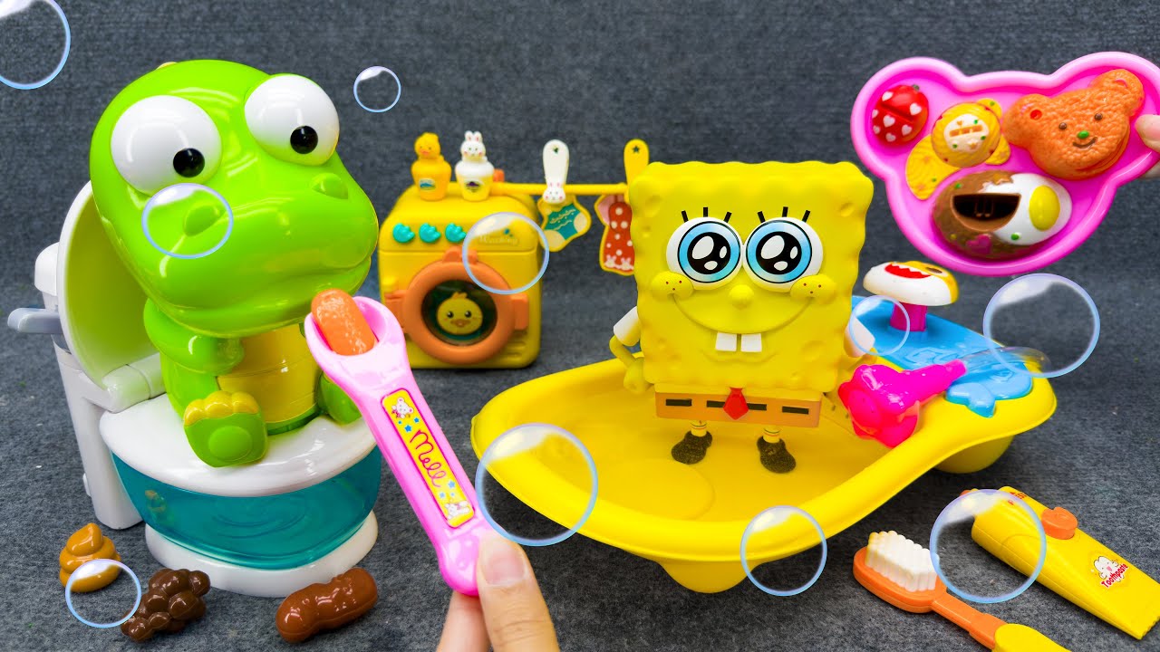 62 Minutes Ultimate Unboxing Krong Poop Toilet Toys, SpongeBob Bathtub Playset Review Toys ASMR