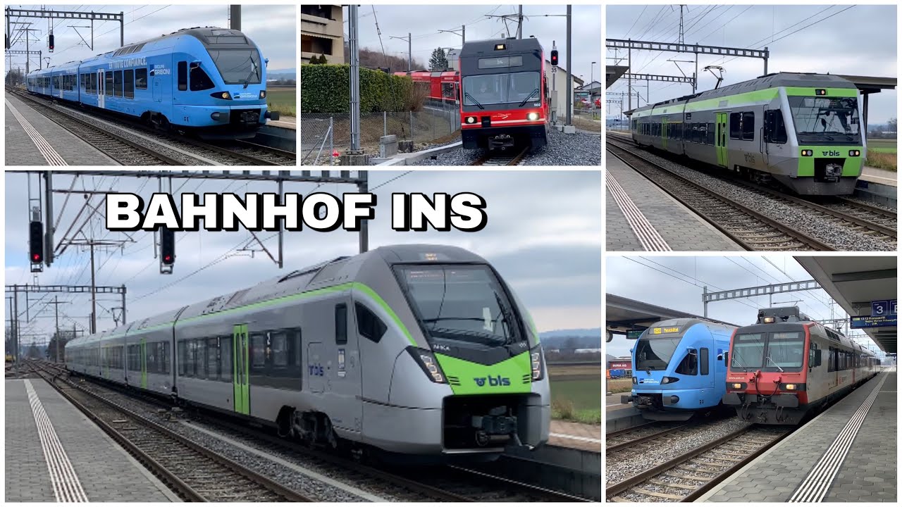 Züge beim Bahnhof Ins | Trains at Ins station (2022)