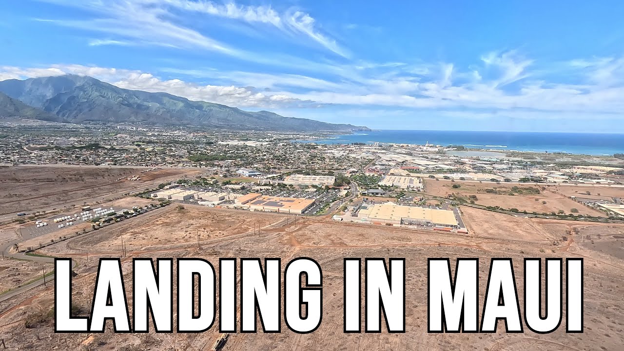 Landing Maui Hawaii Kahului Airport Hawaiian Airlines