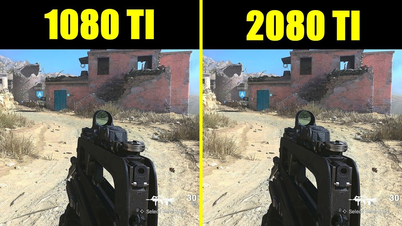 Call Of Duty Modern Warfare Ultra Graphics 4K RTX 2080 ti Vs GTX 1080 ti Comparison