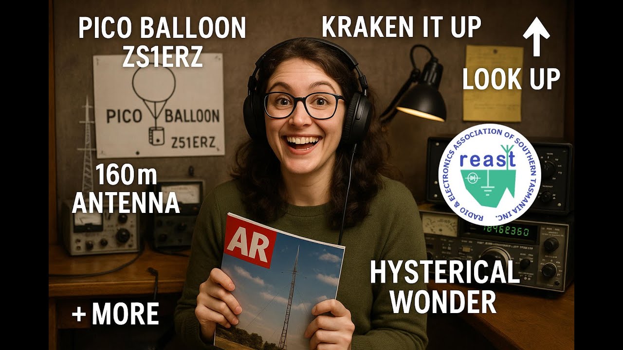 Pico Balloon ZS1ERZ + Kraken It Up + Look Up + 160m Antenna + AR Magazine + Hysterical Wonder + More