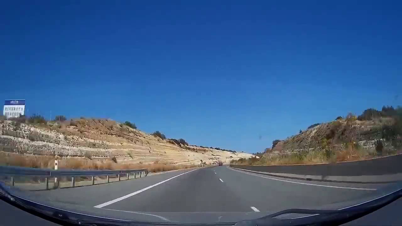 Cyprus Highways 2016, A6 Paphos - A1(Limassol) and return (speed 6X) 2016