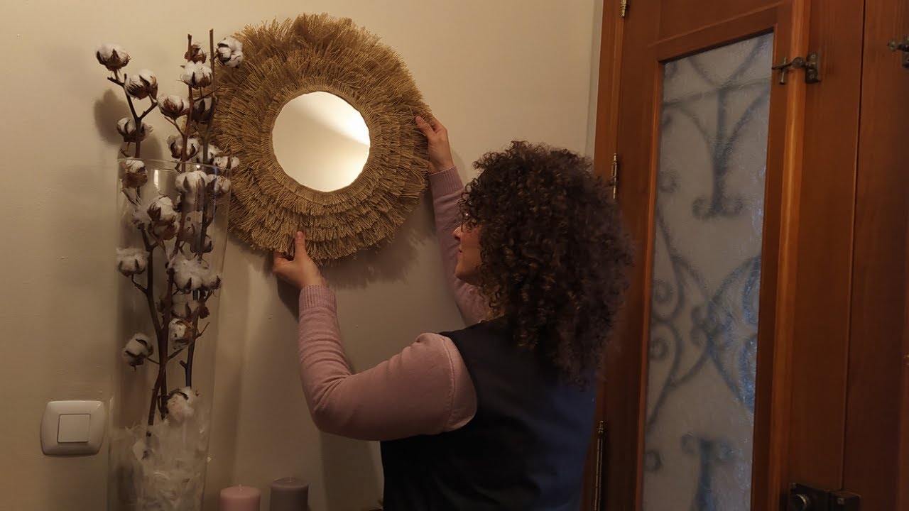 TUTORIAL DE ESPEJO HECHO CON TELA DE ARPILLERA O TELA DE SACO
