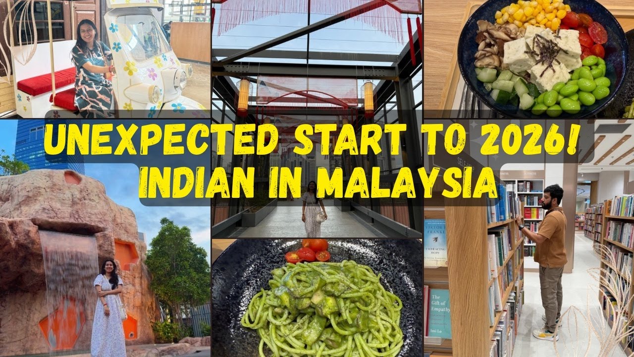Я начала 2026 год вот так — индианка, живущая в Малайзии! 🇲🇾 Торговые центры TRX Mall и Sunway Mall