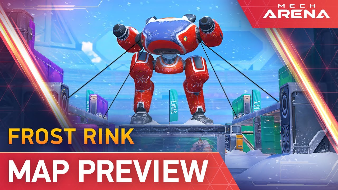 Map Preview: Frost Rink | New Deathmatch 5v5 Map Trailer | Mech Arena
