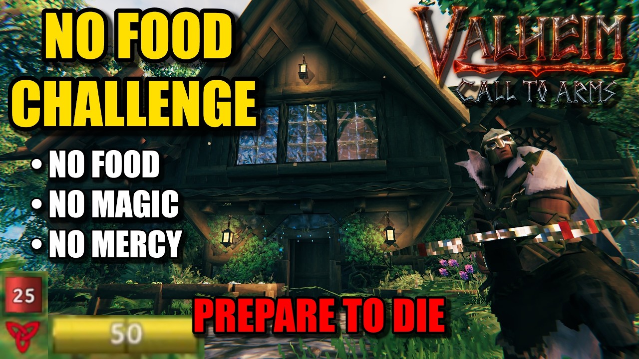 Valheim's Most BRUTAL Challenge - NO FOOD: EP01 | Full Playthrough