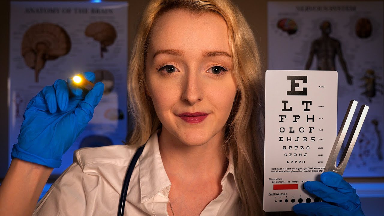 ASMR Detailed Cranial Nerve Exam | Medical