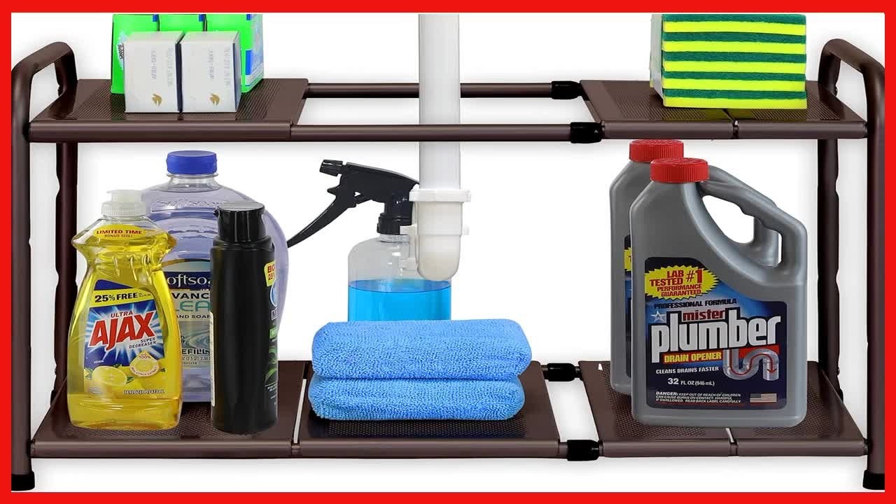 Maximize Your Under-Sink Space with the Expandable Metal Rail Organizer