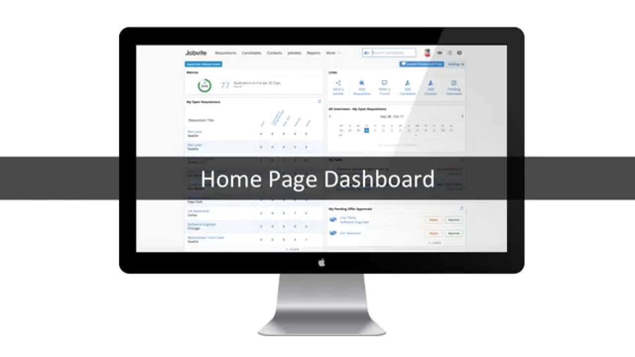 Jobvite How To: Home Page Dashboard