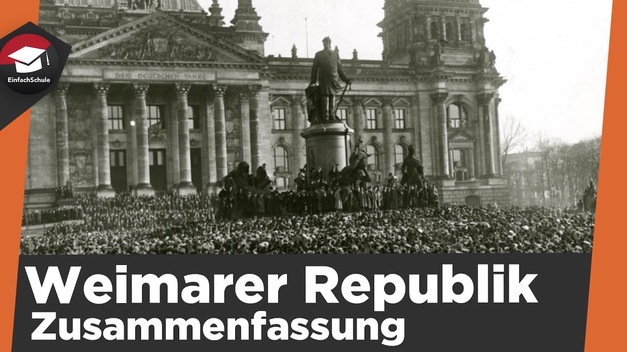 Weimarer Republik einfach erkl&auml;rt - Novemberrevolution, Verfassung, Krisenjahre - Zusammenfassung!
