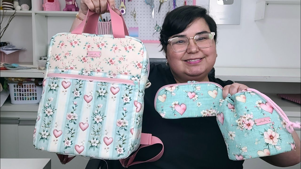 Kit feminino = 3 peças para costurar e vender muito 😍💞Mochila feminina 💥