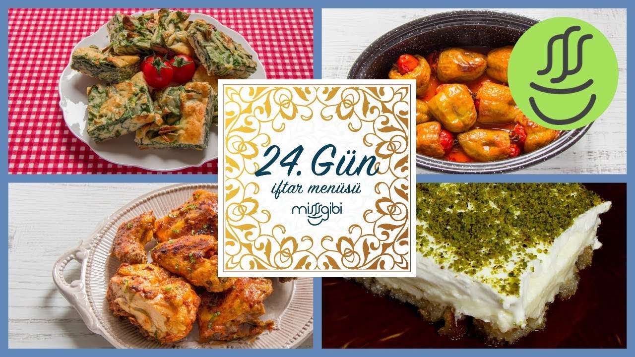 Ramazan 24. Gün İftar Menüsü: Tavuk Tandır - Ispanaklı Börek - Biber Dolması - Etimek Tatlısı