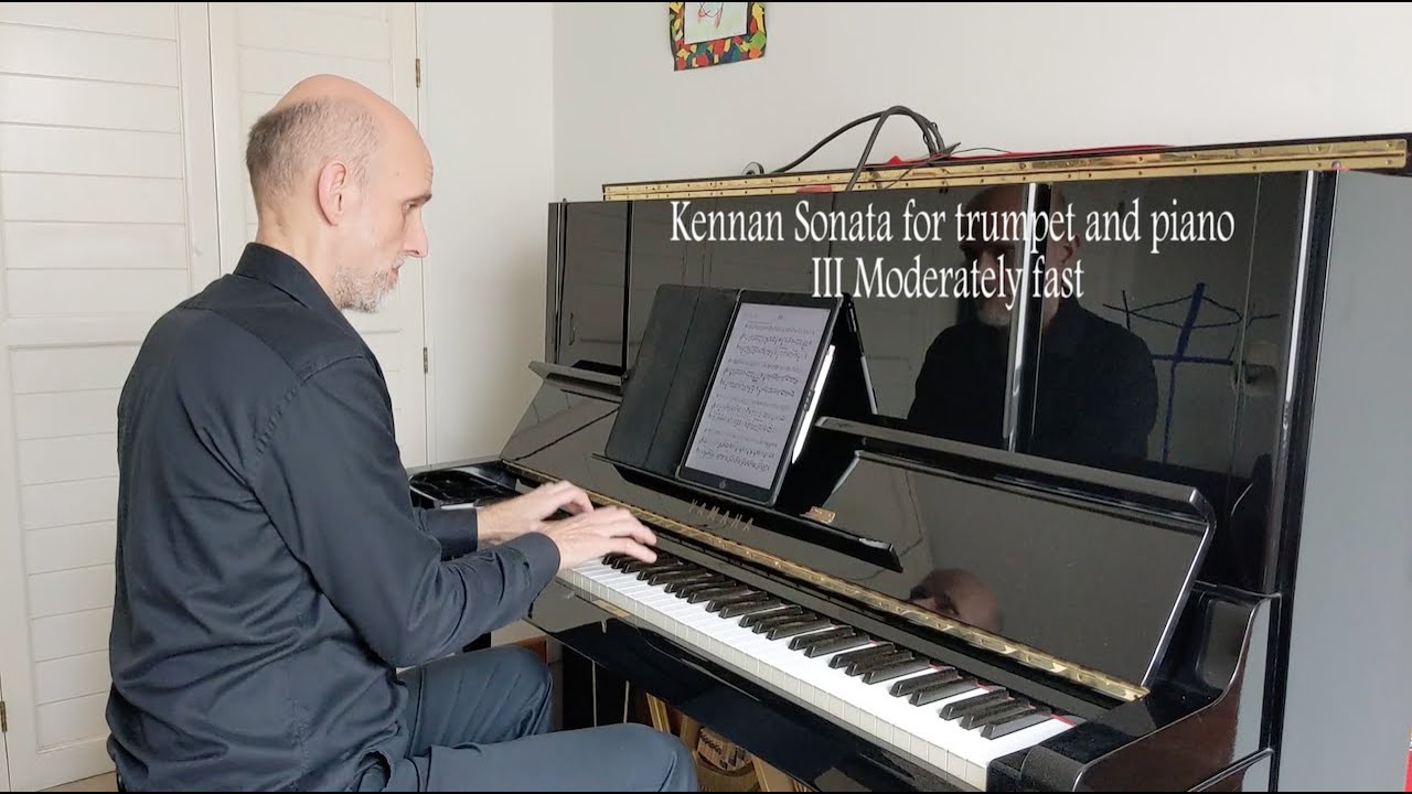 Kennan Sonata for trumpet and piano - III. Moderately fast - accompaniment - play along