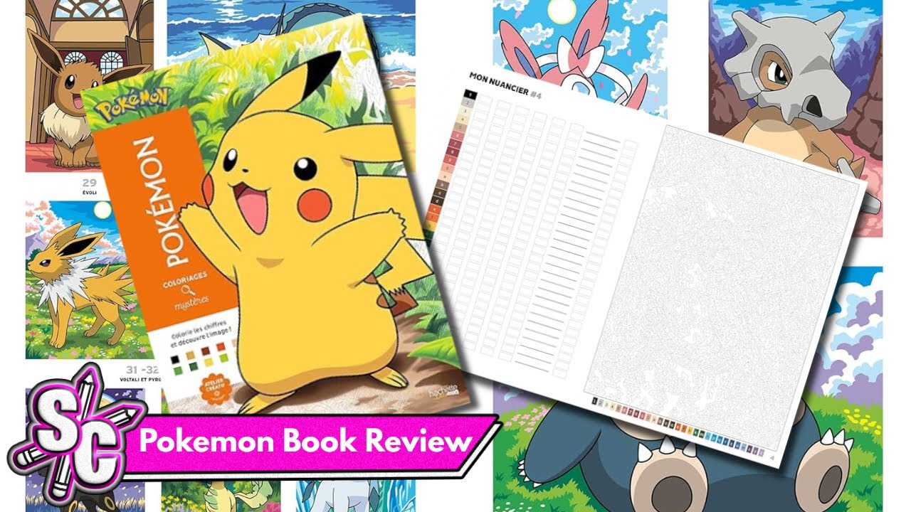Обзор раскраски Pokemon Mystery от Софи Колорз - раскраска по номерам