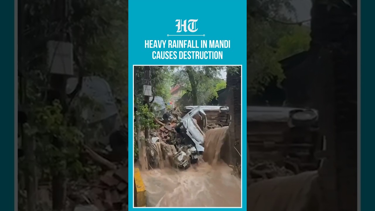 Heavy Rainfall And Cloudburst In Mandi, Himachal Pradesh Destroys The City With Flooding | #shorts