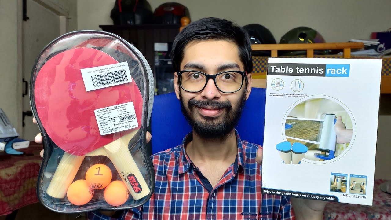 Table Tennis Set Kit with Net Rack - BEST for playing at HOME