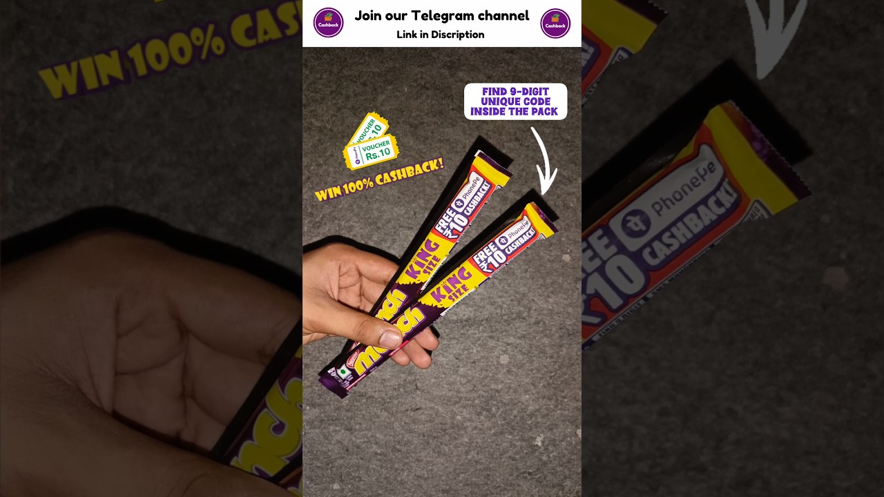Munch Phone Pe Flat ₹10 on Munch King Size ₹10 Pack, unique code offer, Qr Code Link, 100% Cashback