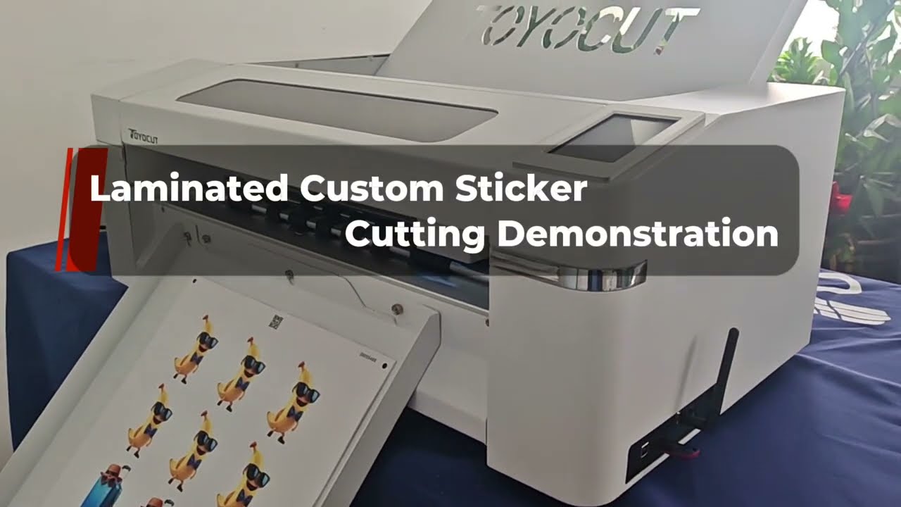 Laminated Custom Sticker cutting with Toyocut Label Cutter|Digital Cutter|Paper Die Cutting Machine