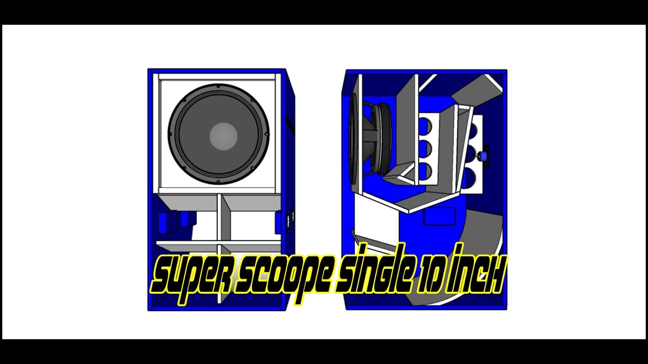 SKEMA || PLAN BOX SPEAKER SUPER SCOOP SINGLE 10 INCH Buat Sub sound miniatur
