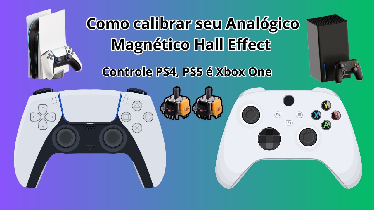 Como calibrar seu Analógico Magnético Hall Effect do controle PS4,PS5 e Xbox one