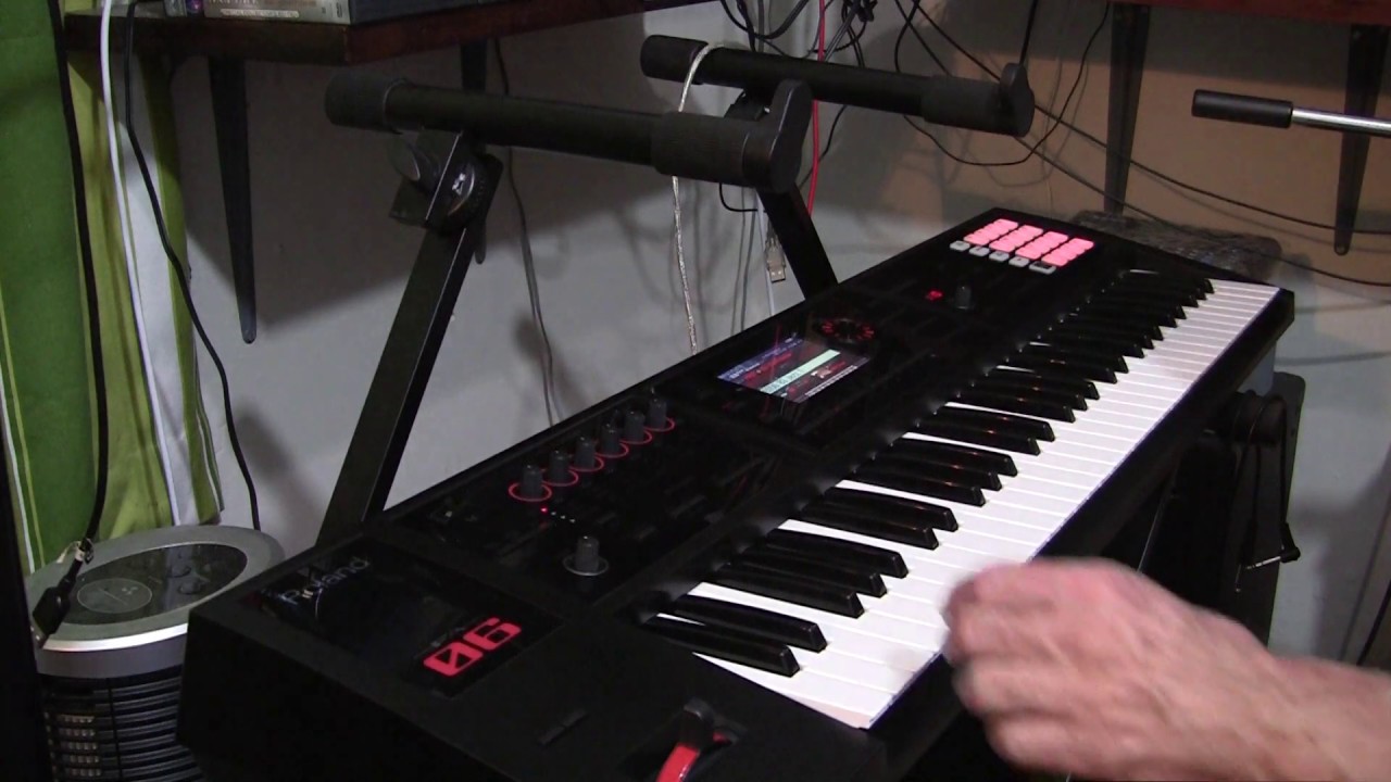 Roland D-Beam settings on FA-06 synthesizer
