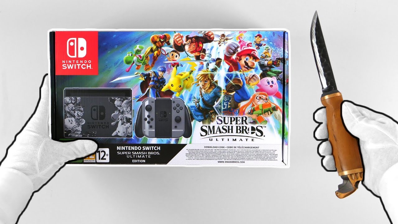 Super Smash Bros. Ultimate Nintendo Switch Console Unboxing (Limited Edition Bundle)