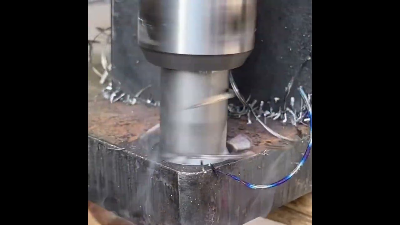 The POWER of Tct Annular Cutter Carbide Drill Bit: Cutting 75mm Deep Holes in Steel with Ease!