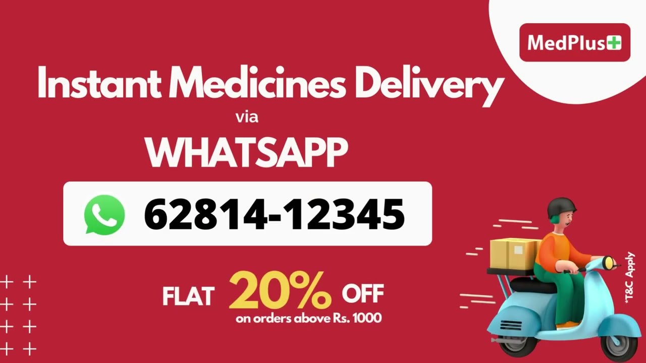 Instant Medicines Delivery via WhatsApp | MedPlus | Medicine Home Delivery | FLAT 20% OFF