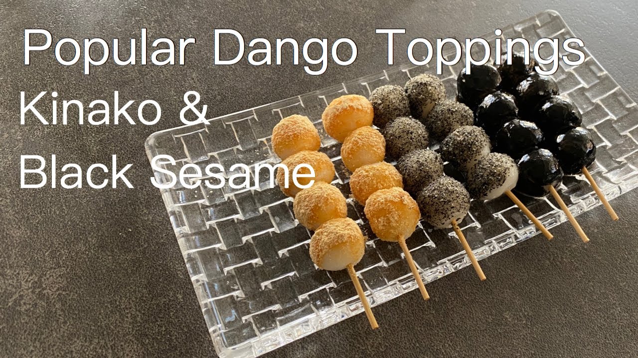 Popular Dango Toppings - Black Sesame Sauce, Black Sesame Sprinkle & Kinako Sprinkle