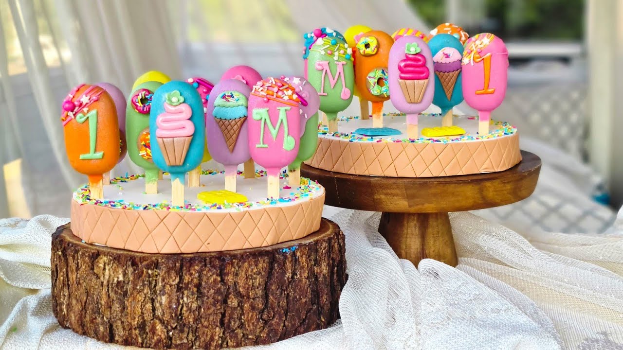 Dondurma temalı Magnum Cakepops Yapımı(ıcecream cakepops)