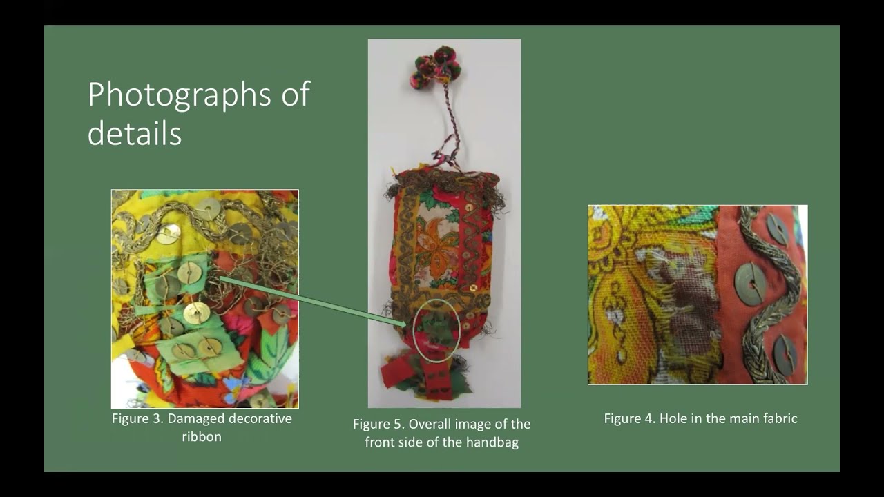 Diagnostic analysis using different investigation techniques applied on a 19th century handbag