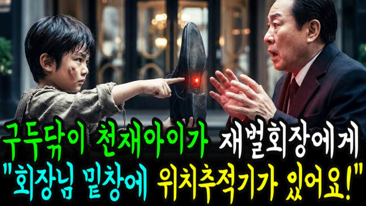 구두닦이 천재아이가 재벌회장에게”회장님 밑창에 위치추적기가 있어요!”