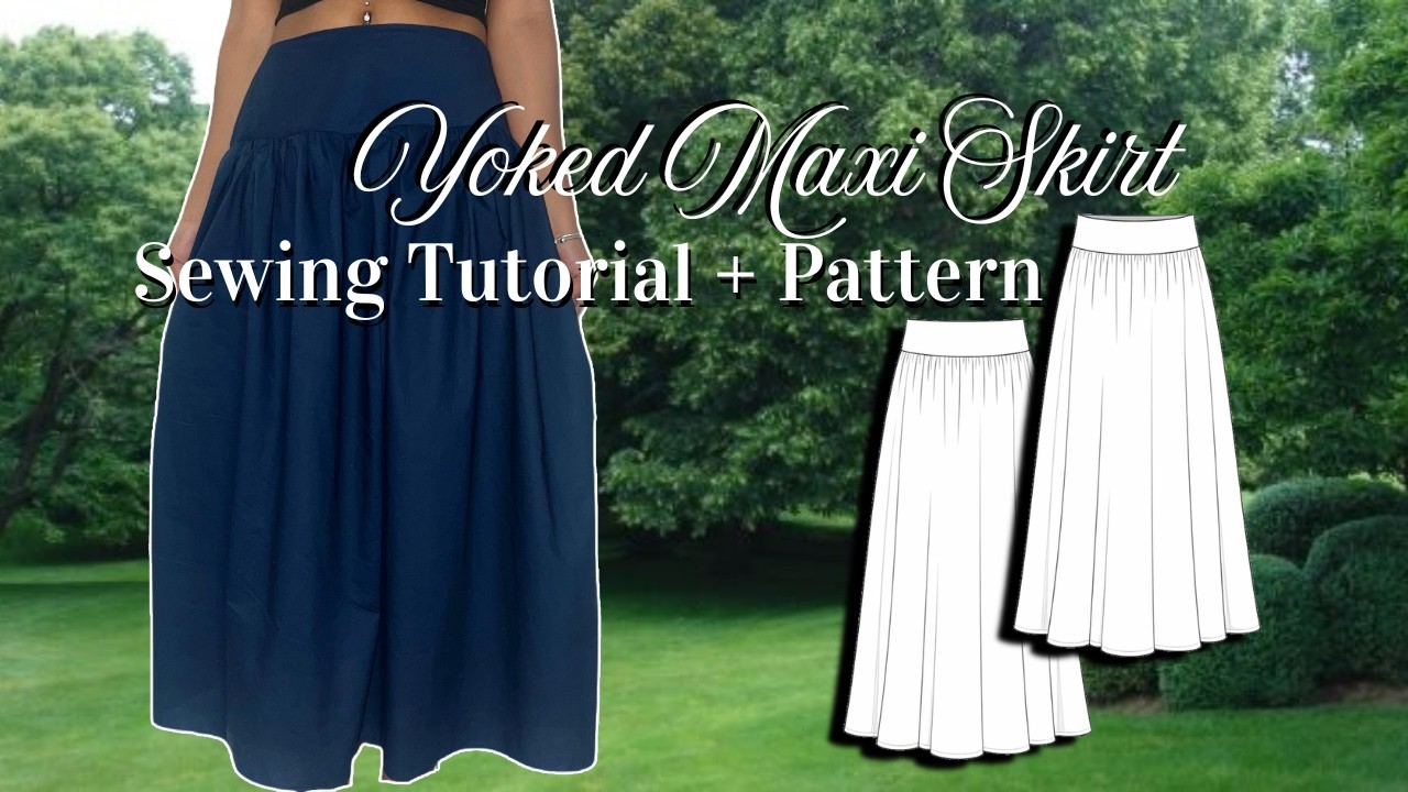 DIY Yoked Maxi Skirt Sewing Tutorial + Pattern