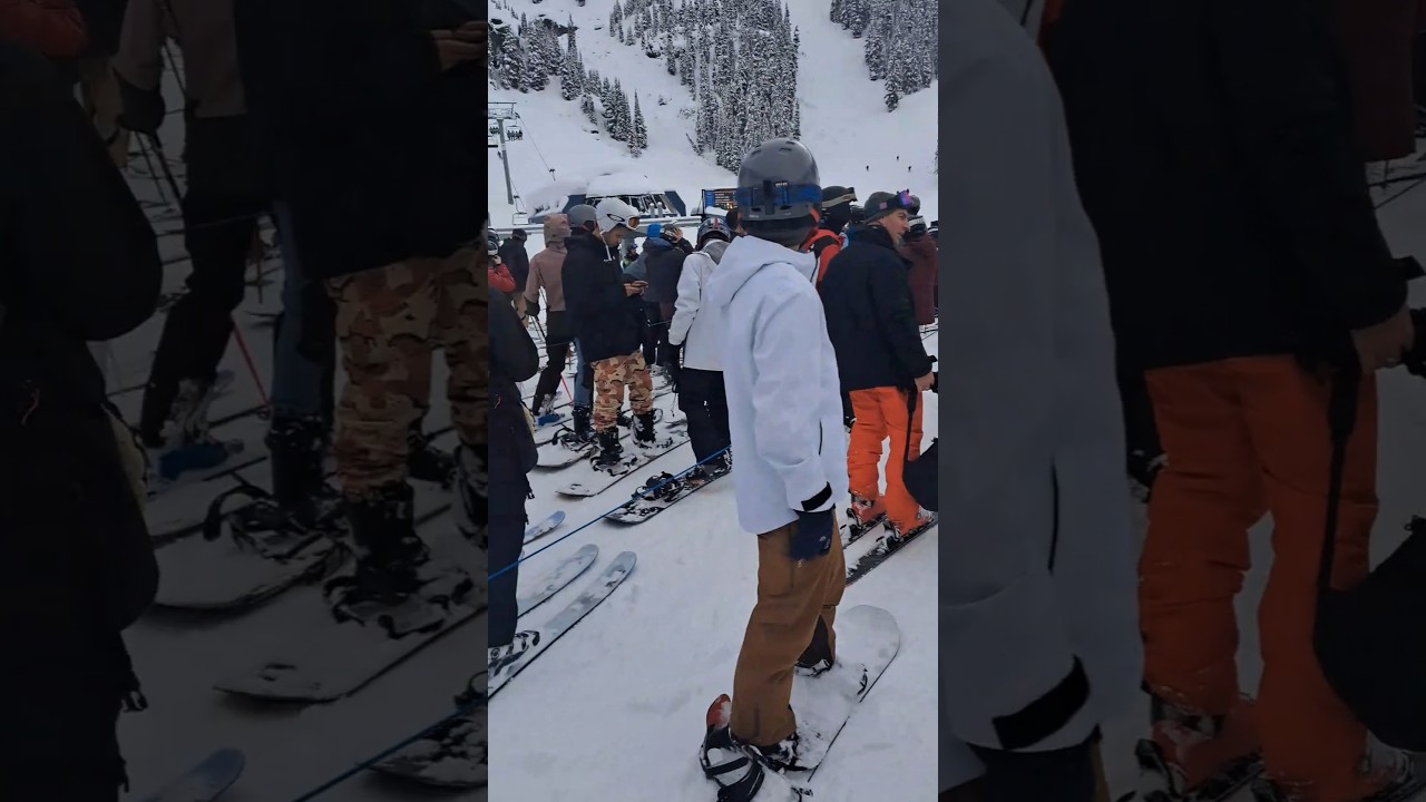WATCH to find out the TRUTH about Whistler lift lines on a powder day #whistler #truth #dayinthelife