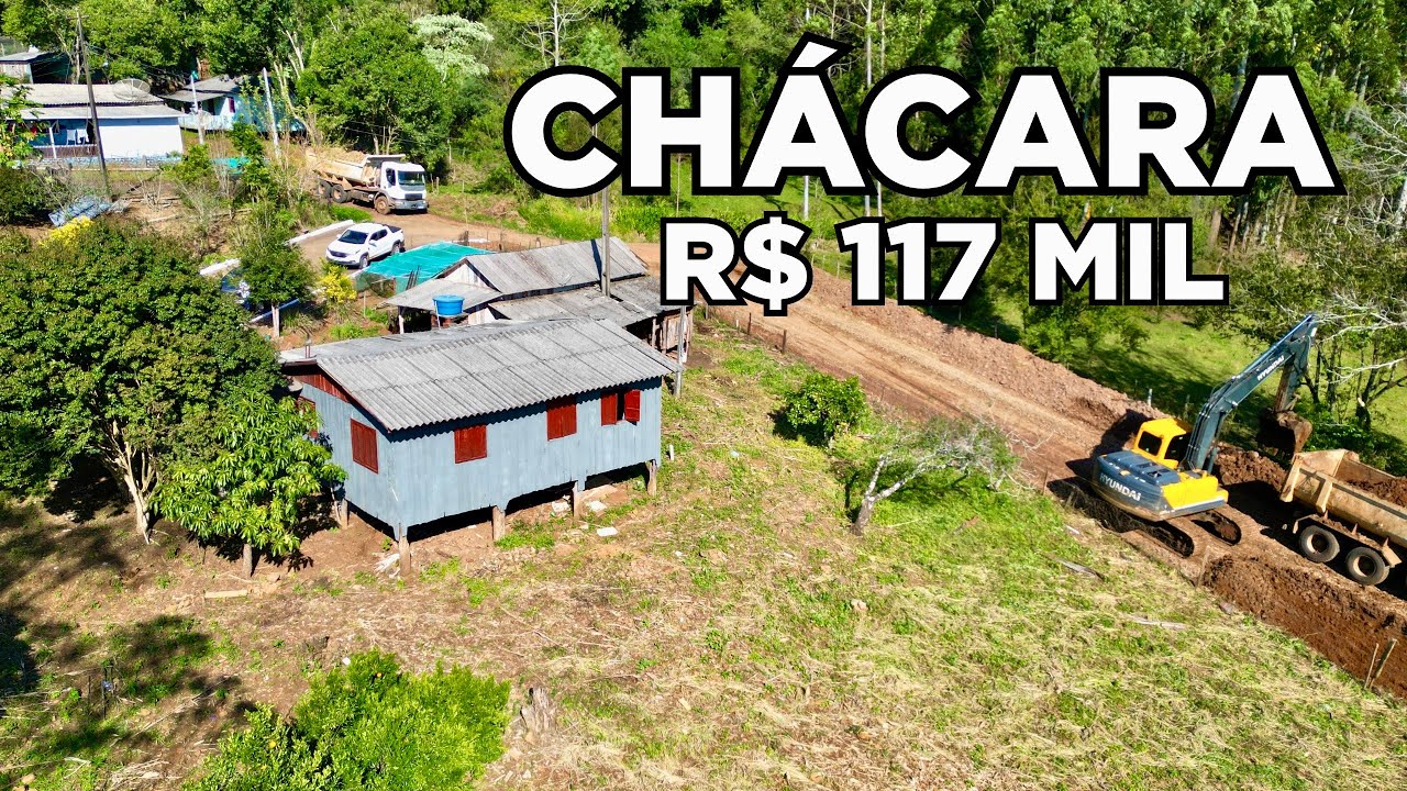 MINI CHÁCARA A VENDA SANTA CATARINA CASA HUMILDE FRUTAS ÁGUA INTERNET  R$117MIL