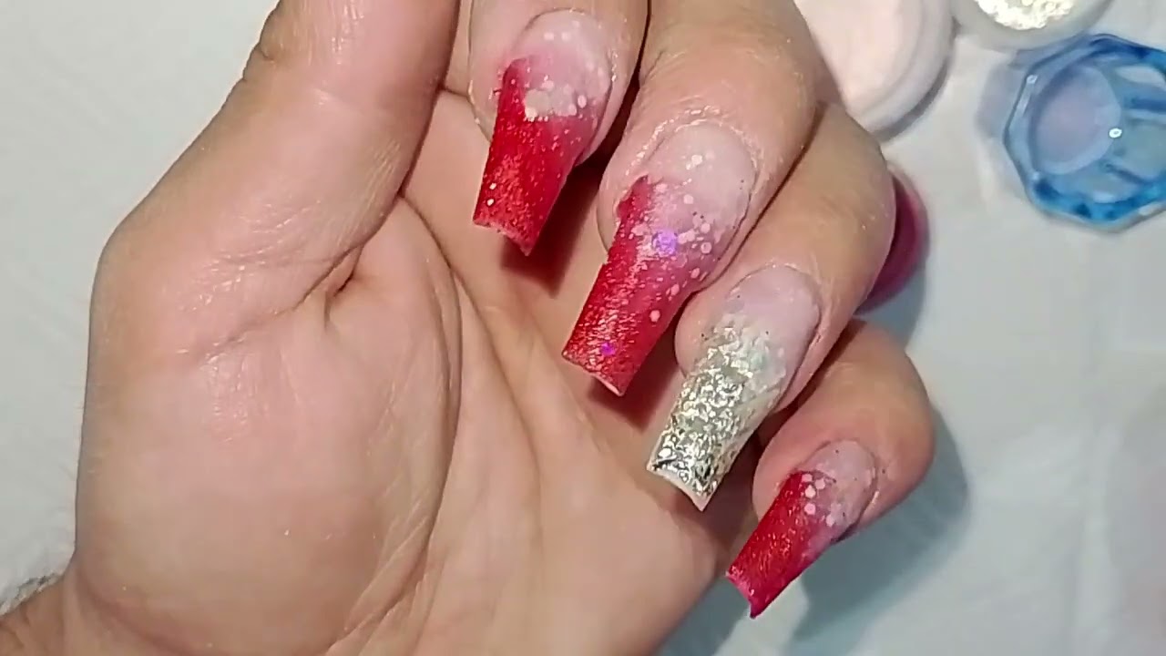 Uñas cuadradas para SaN VALentin super bonitas 