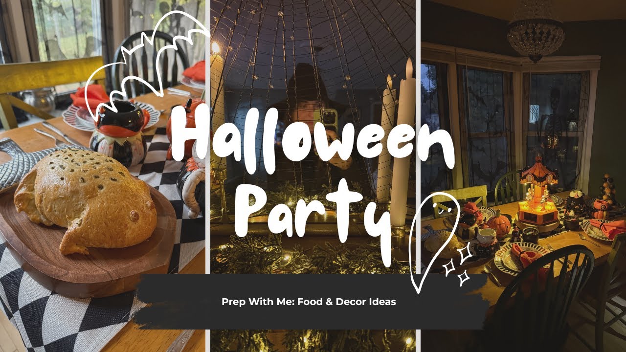Halloween Party Feast Prep with Me - Food, Decor, & Spooky Vibes