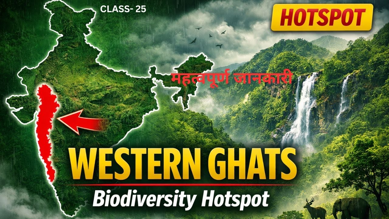Western Ghats | Important Geography Facts | UPSC/ MPPSC and all Competitive Exams| class- 25