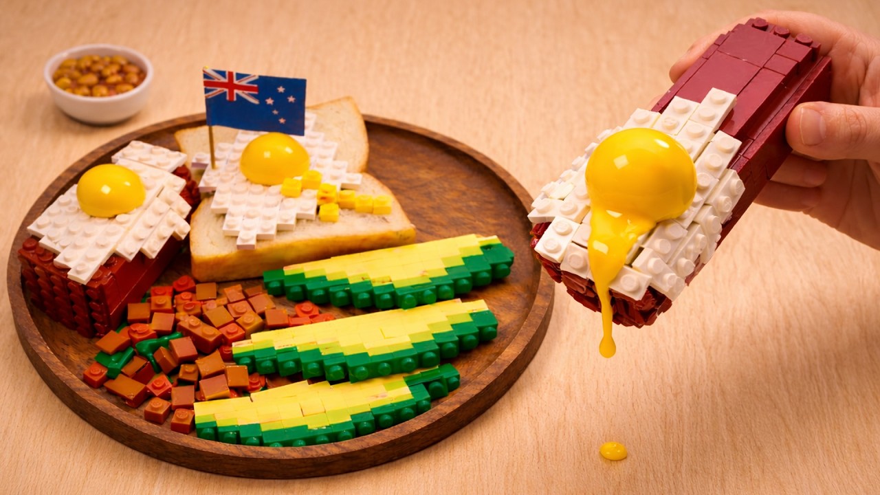 LEGO New Zealand FULL Breakfast: YUMMY Grilled Toast & Egg Combo!