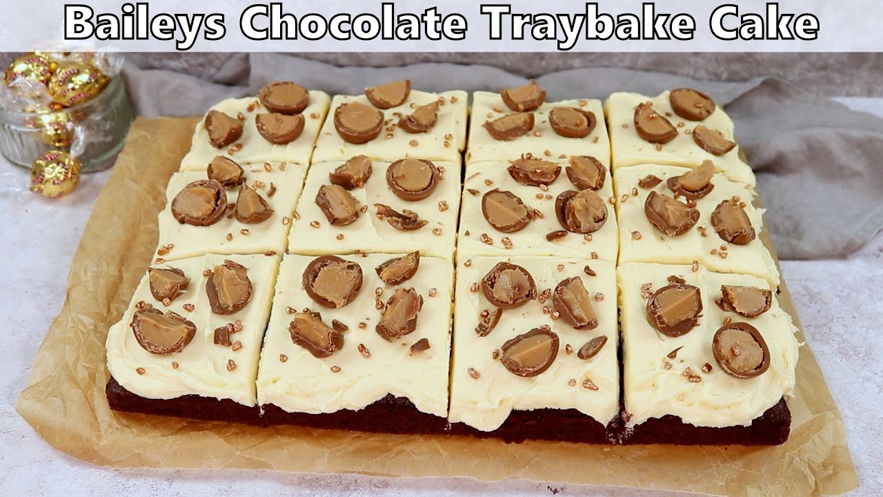 Baileys Chocolate Traybake Cake Recipe