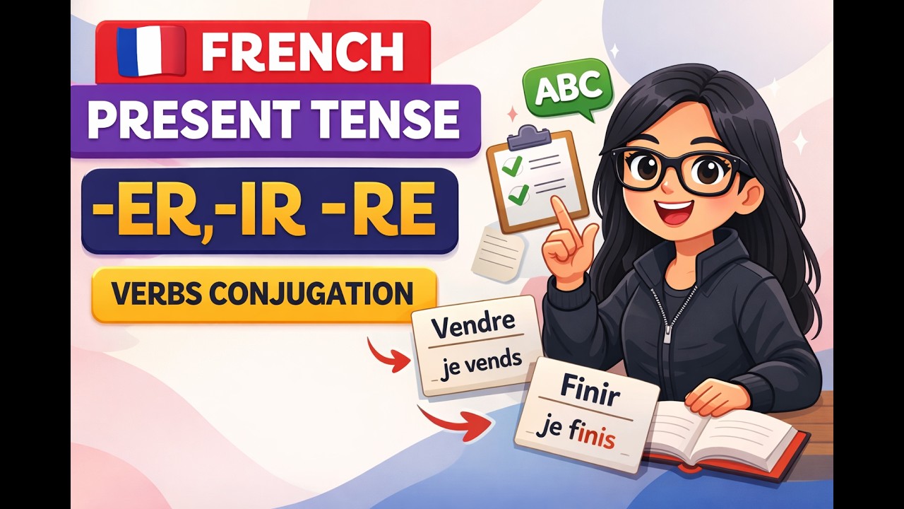 French Present Tense Explained | ER, IR & RE Verb Conjugation | Learn French Grammar