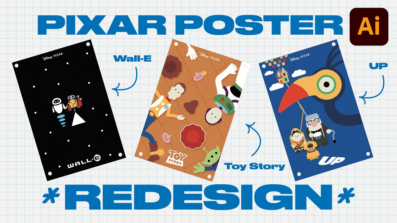 👨🏻‍🎨 How To Design Movie Posters: Disney Pixar Films