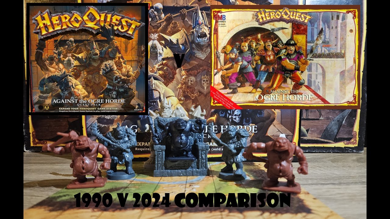 Heroquest: Against The Ogre Horde 1990 to 2024 version differences -  detailed changes compared